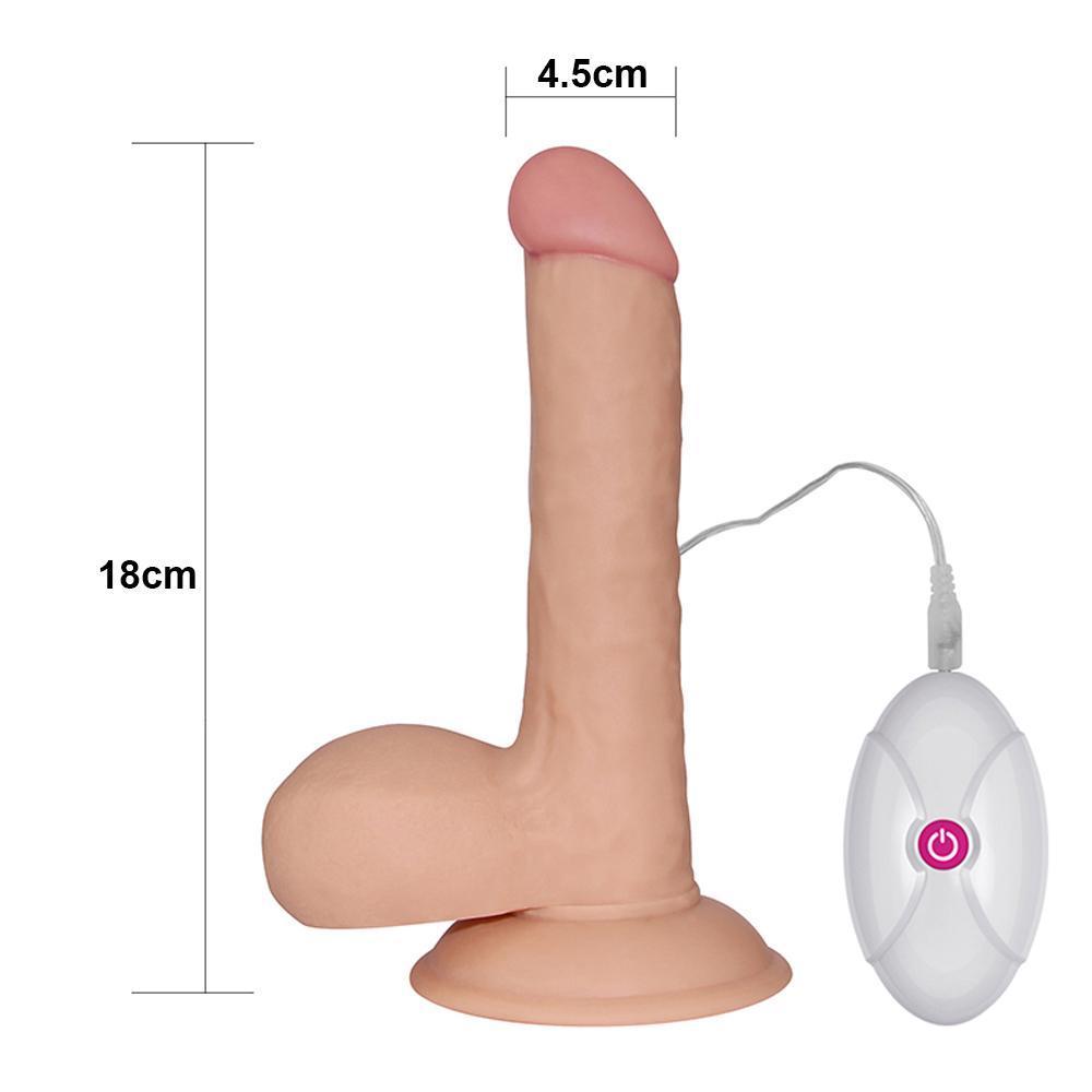 19 CM Geliştirilmiş Doku Ultra Yumuşak Titreşimli Realistik Penis - The Ultra Soft Dude