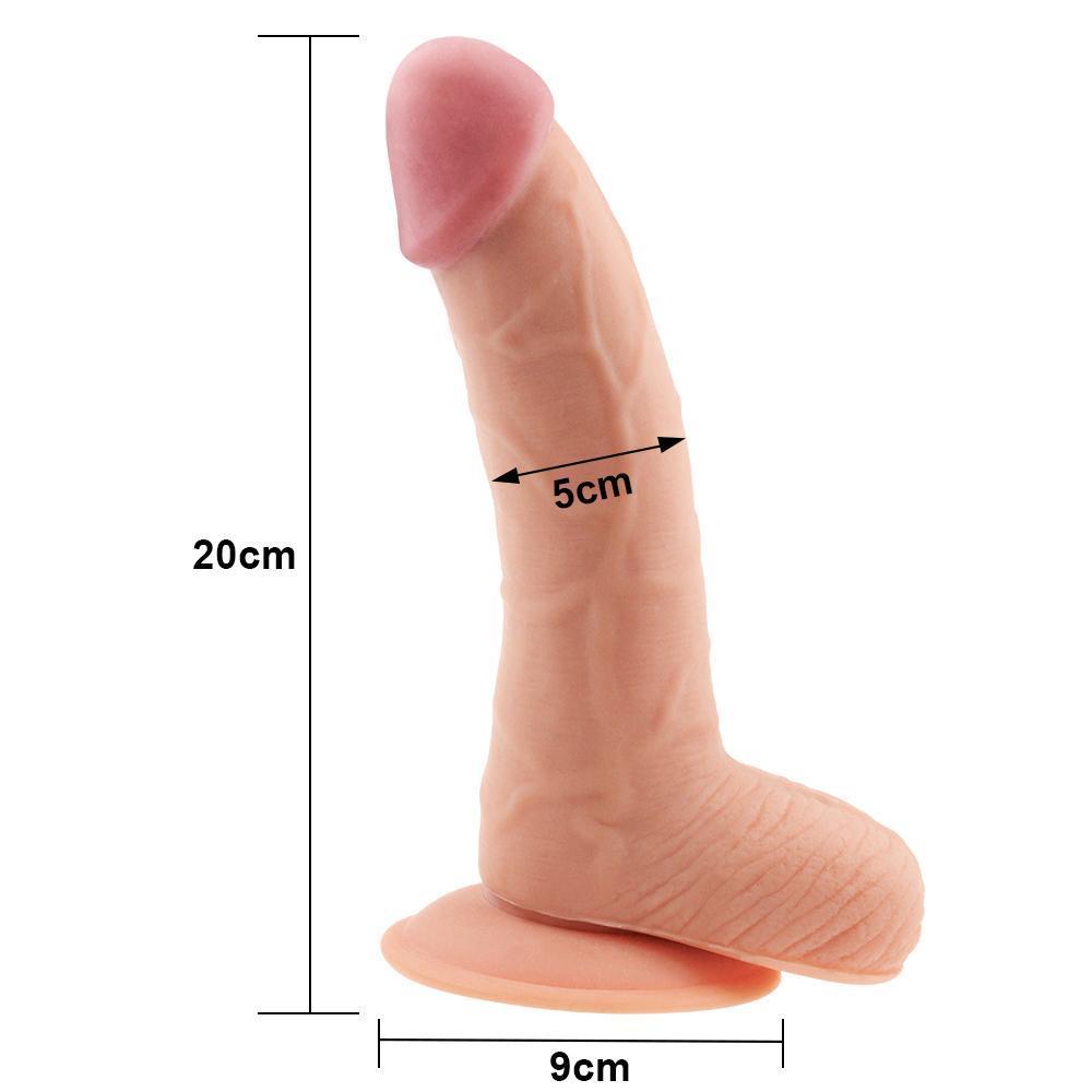 22 CM Geliştirilmiş Doku Ultra Yumuşak Realistik Penis