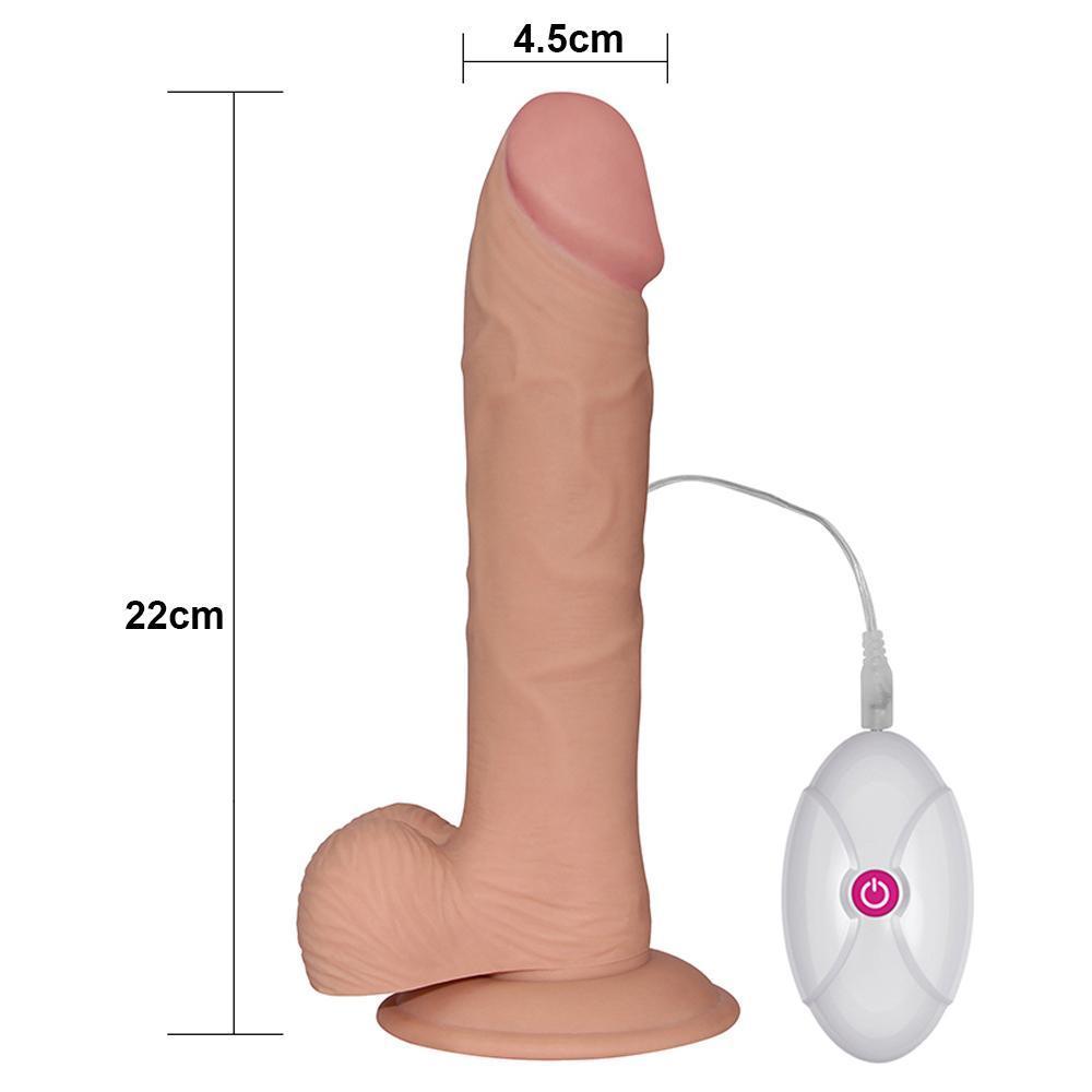 23 CM Geliştirilmiş Doku Ultra Yumuşak Titreşimli Realistik Penis - The Ultra Soft Dude