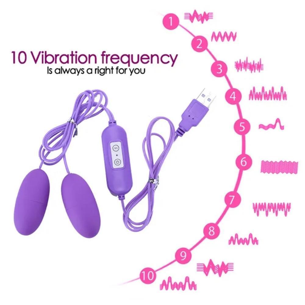 BRIGHT Double Vibrating Eggs Usb Girişli Kegel Egzersiz Vajina Anal Orgazm Topu