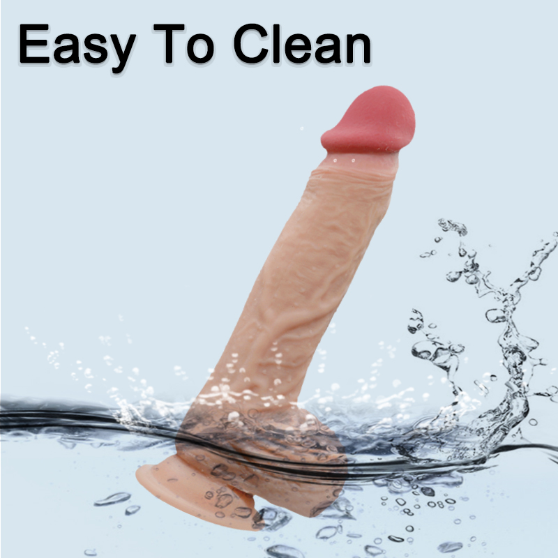 Foreskin Perfection Dildo 20.5 CM - Çift Katmanlı Gerçekçi Kayar Deri Ultra Yumuşak Realistik Yapay Penis Vibrator