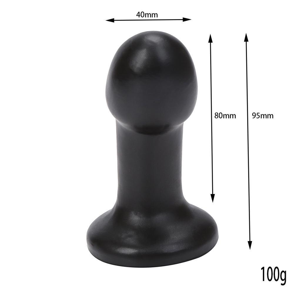 LIFELIKE VIBE Ultra Realistik Dokulu Vantuzlu Anal Butt Plug 9.5 CM - Siyah