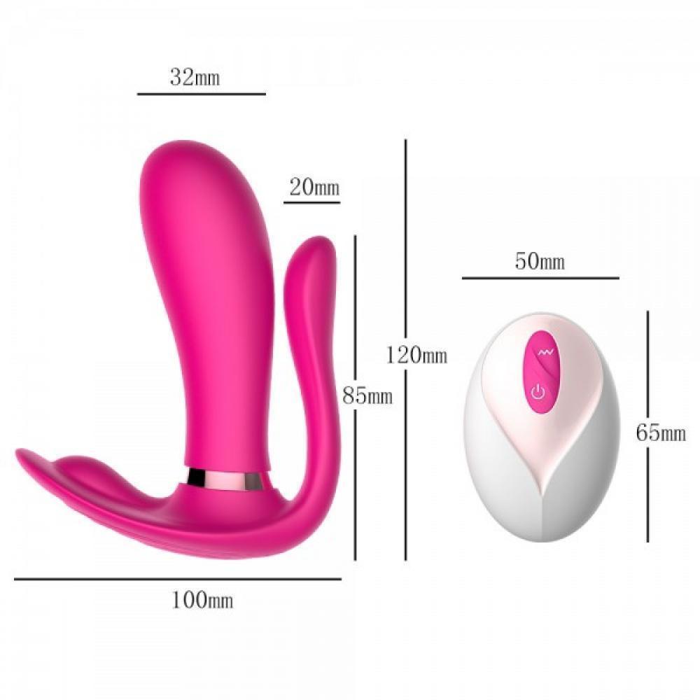 MASSAGER Kablosuz Kumandalı Isıtmalı Giyilebilir 3 in 1 Panty Vibratör - Mor