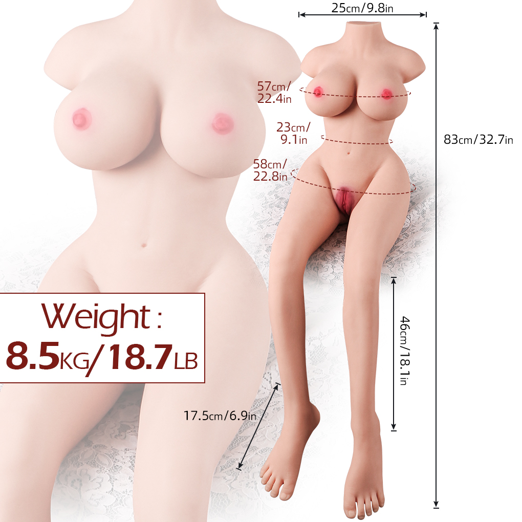 Premium Torso Masturbator Sierra - Ultra Mega Boy 83 CM Realistik Manken Anal Vajinal 3 in 1 Suni Vajina 8.5 KG