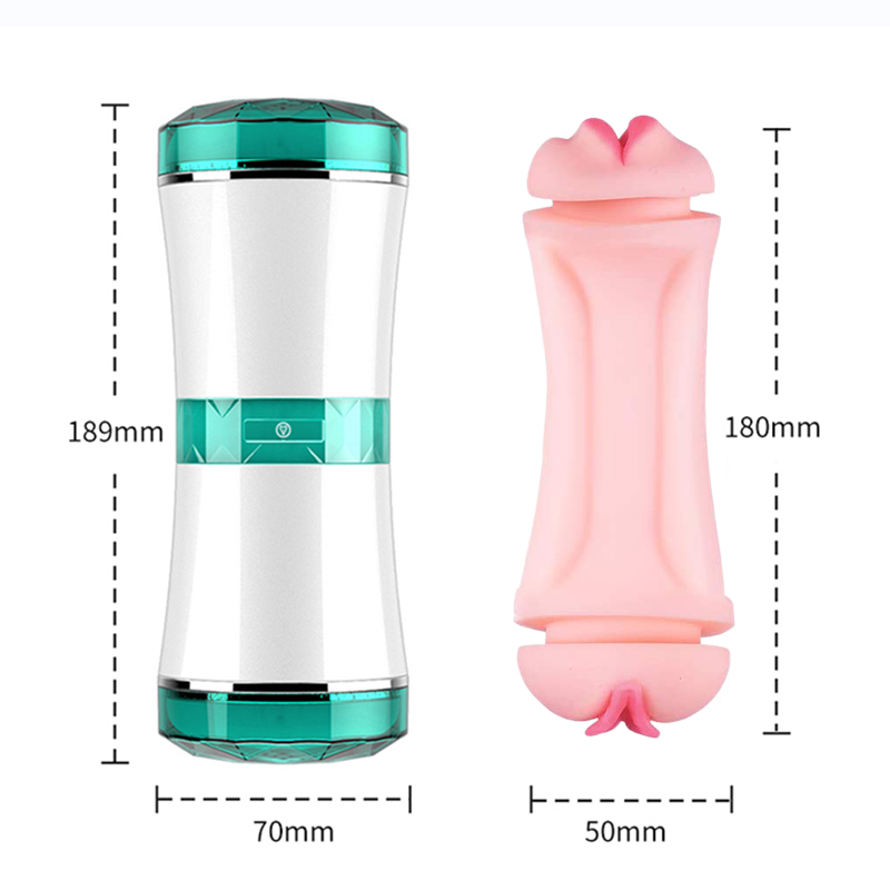 S1 - Ağız ve Vajina Çift Girişli Yüksek Kaliteli Kutulu Saklanabilir Oral Kullanım Suni Vajina Mastürbatör