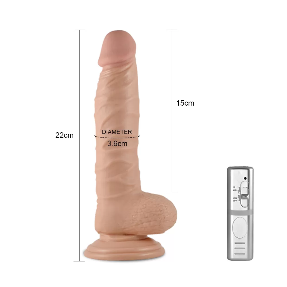 22 CM Titreşimli Realistik Penis - Real Extreme