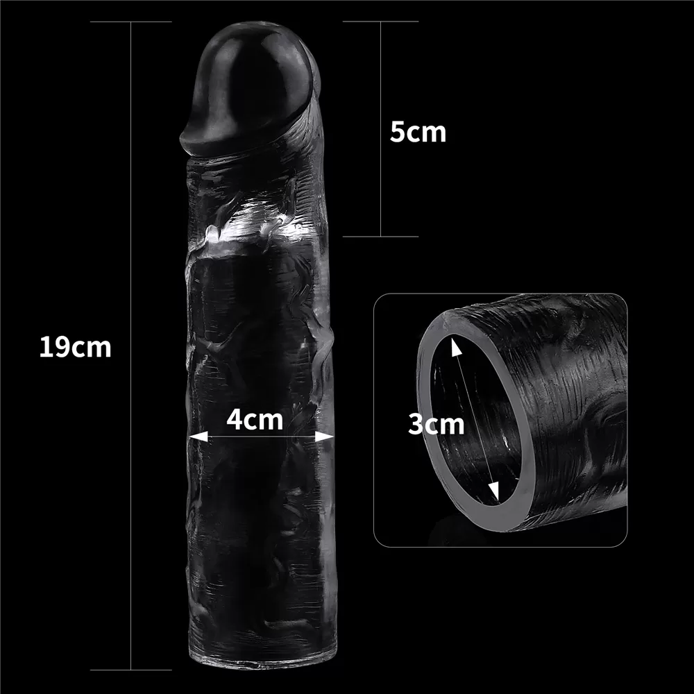 5 CM Uzatmalı Şeffaf Penis Kılıfı - Flawless Clear Penis Sleeve