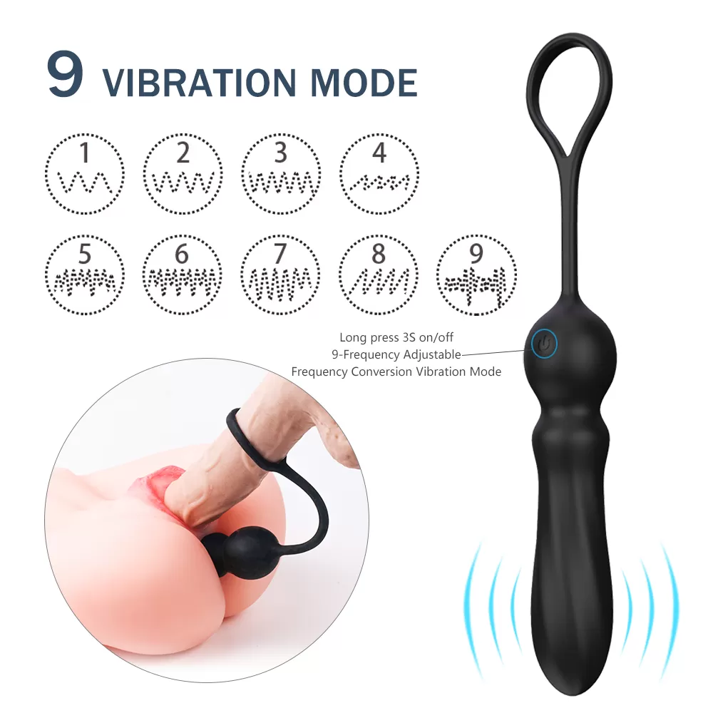 ADELE Prostat ve G Spot Uyarıcı Penis Halkalı Anal Vibratör