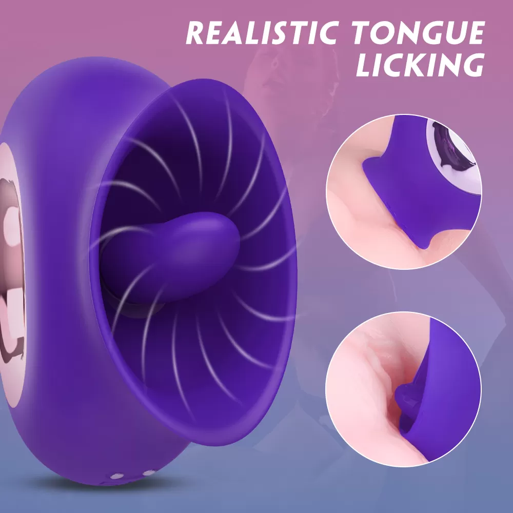CLEOPATRA Göğüs Ucu ve Klitoris Uyarıcı Dil Simülasyonu Yalama Vibratör
