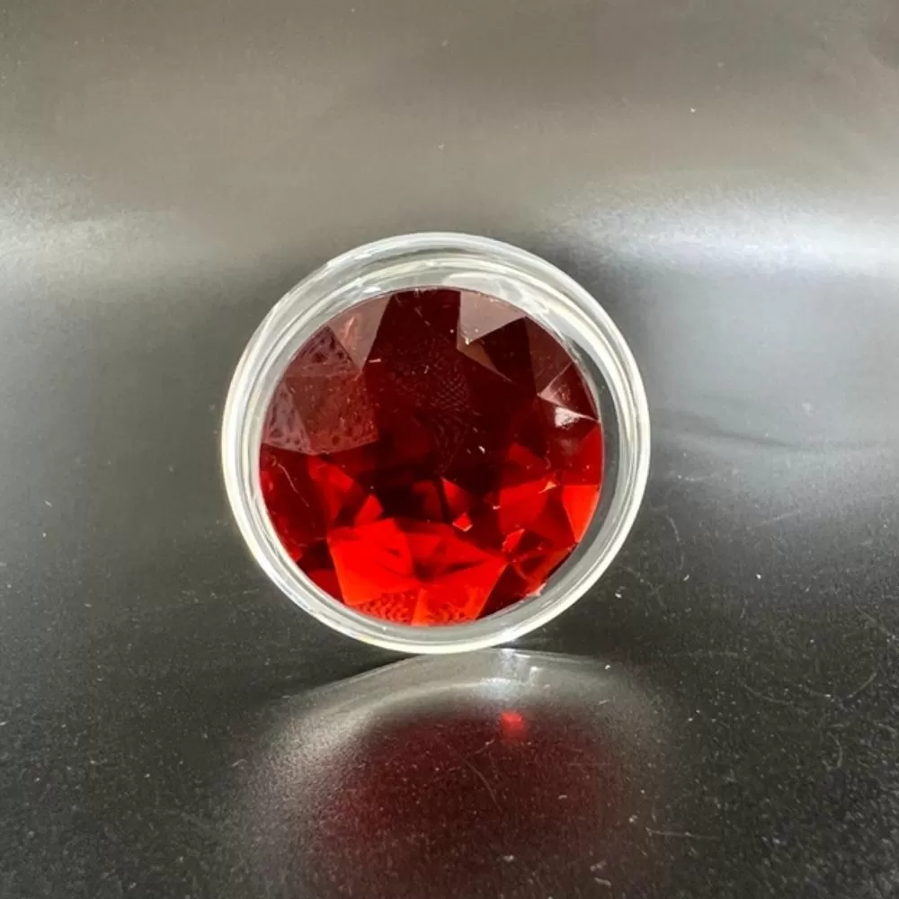 CRYSTAL CLEAR Kristal Cam Anal Plug - Kırmızı