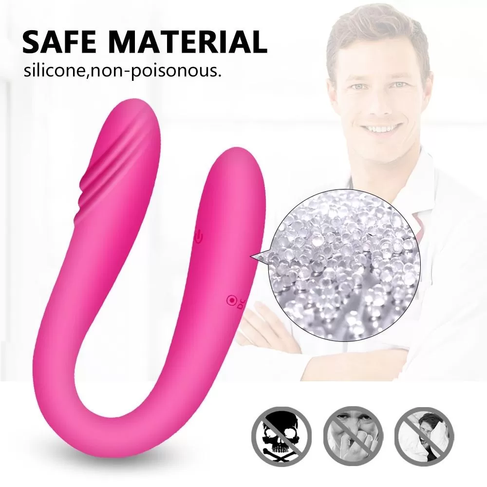 DOUBLE ENDED Kablosuz Kumandalı G-Spot Uyarıcı Bükülebilir Çift Taraflı Kullanılabilir Vibratör