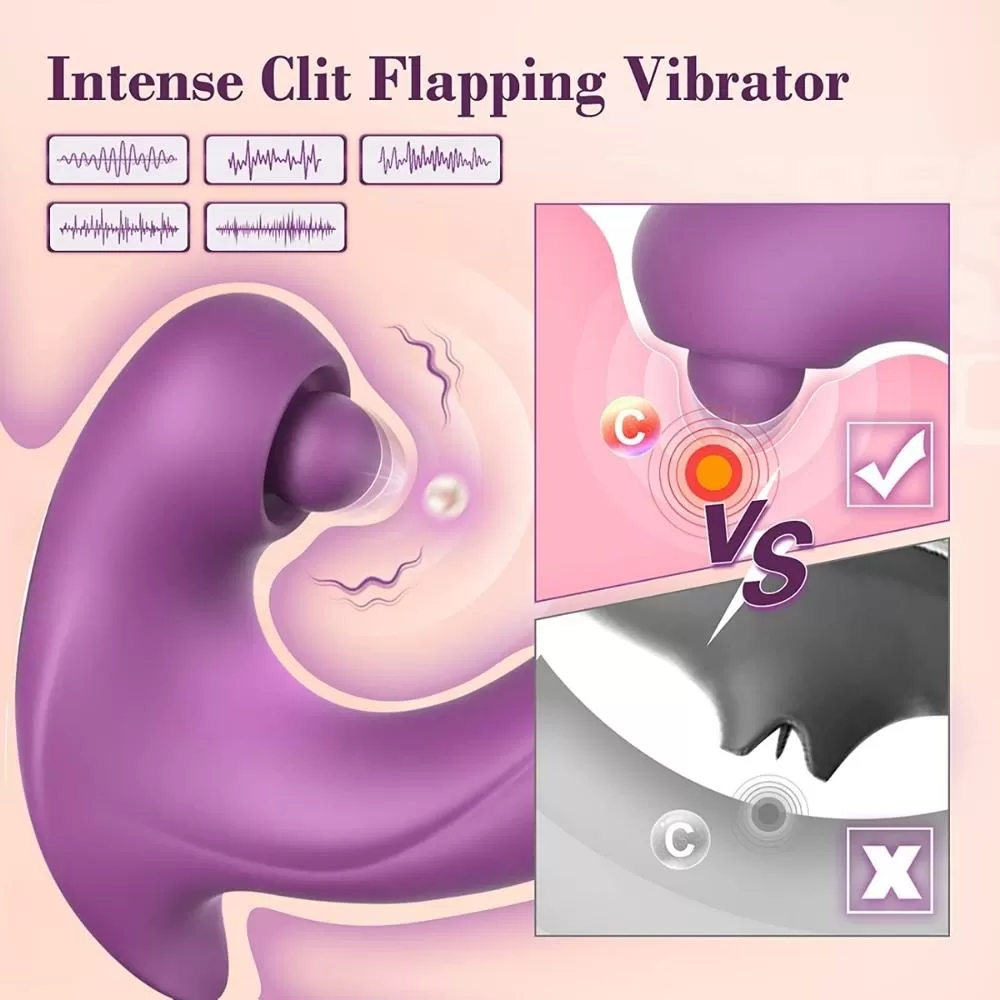 FABULOUS Güçlü Titreşimli Su Geçirmez G-Spot ve Klitoris Tapping 3 in 1 Vibratör