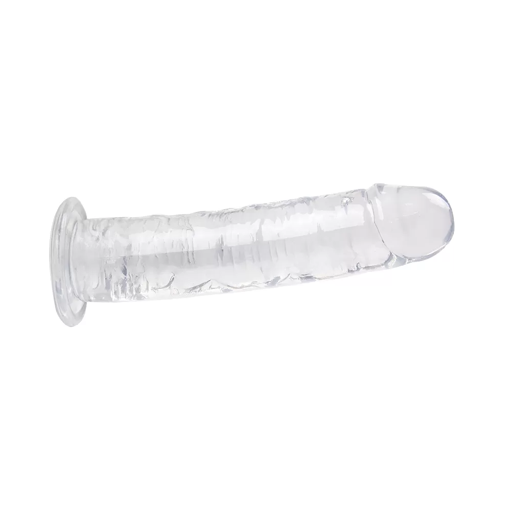 JELLY CLEAR Ultra Yumuşak Dokulu Dildo Testissiz Jel Dokulu Realistik Penis 22 CM - Şeffaf