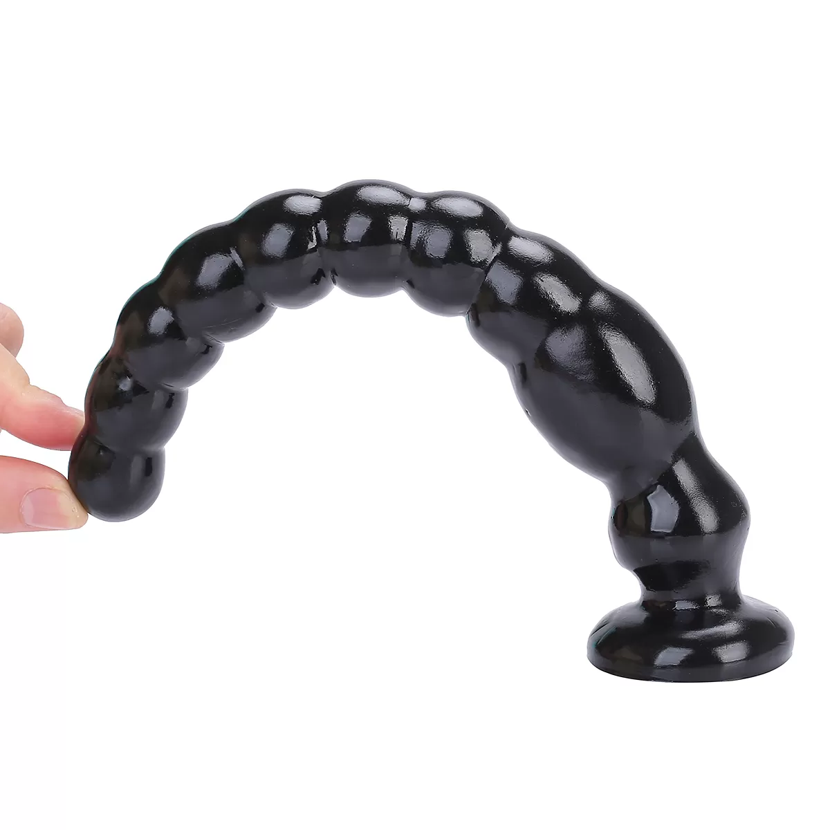 LIFELIKE VIBE Ultra Realistik Dokulu Boğumlu Anal Butt Plug 27 CM - Siyah