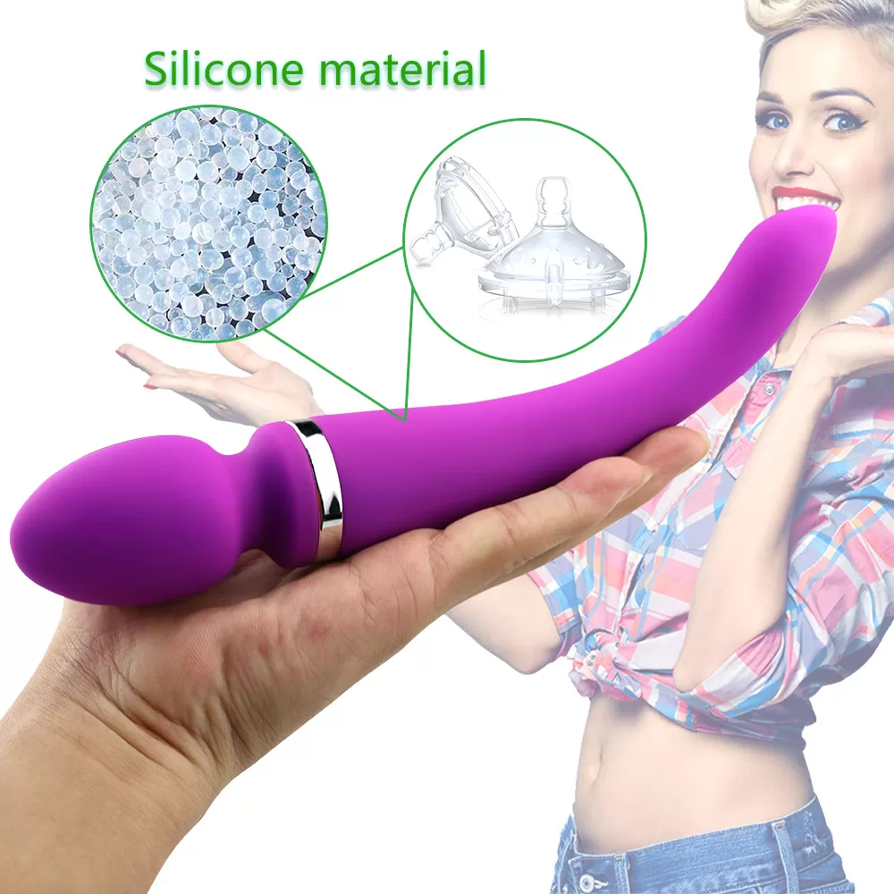 MASSAGE STICK Çift Taraflı Kullanılabilir G-Spot Uyarıcı ve Klitoris Masaj Vibratör - Mor