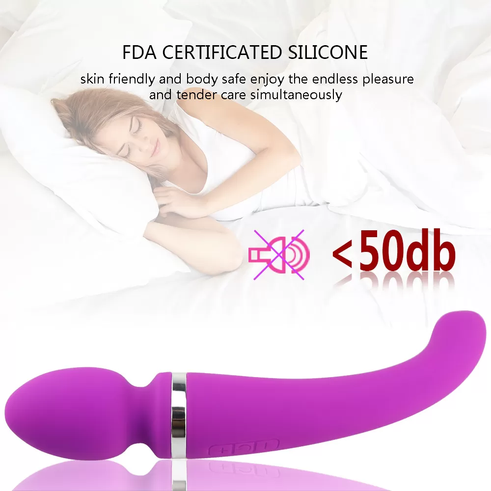 MASSAGE STICK Çift Taraflı Kullanılabilir G-Spot Uyarıcı ve Klitoris Masaj Vibratör - Mor