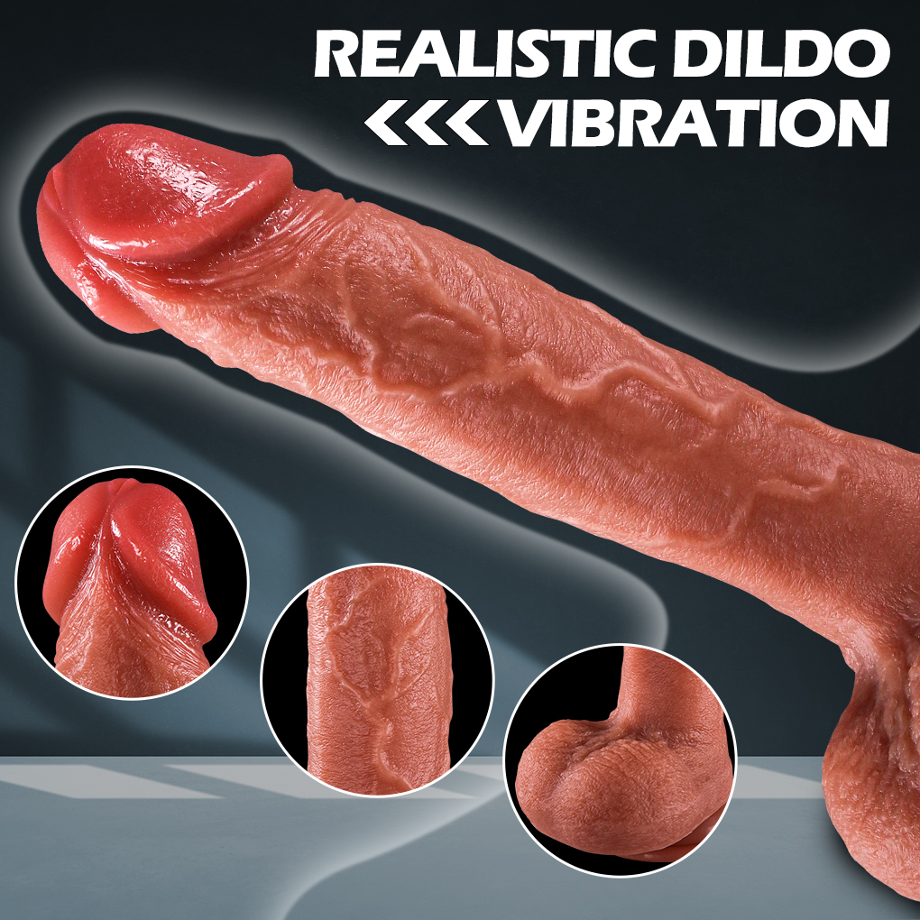 Master Perfection Dildo Frank - Isıtmalı İleri Geri Hareketli ve Rotasyonlu Gerçekçi Damarlı Yapay Penis Vibrator