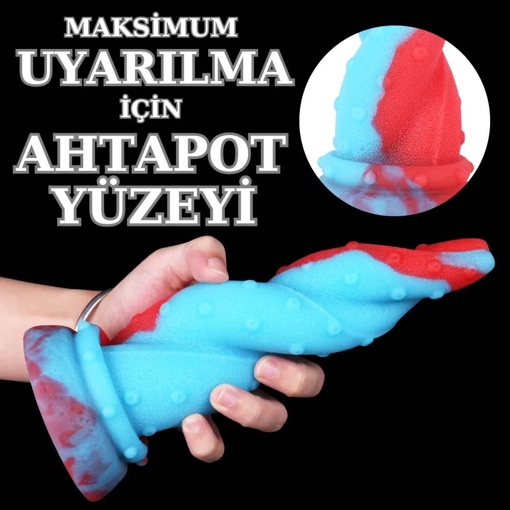 MYST COLOR Dildo Octopus Monster Yumuşak Kalın Realistik Yapay Penis