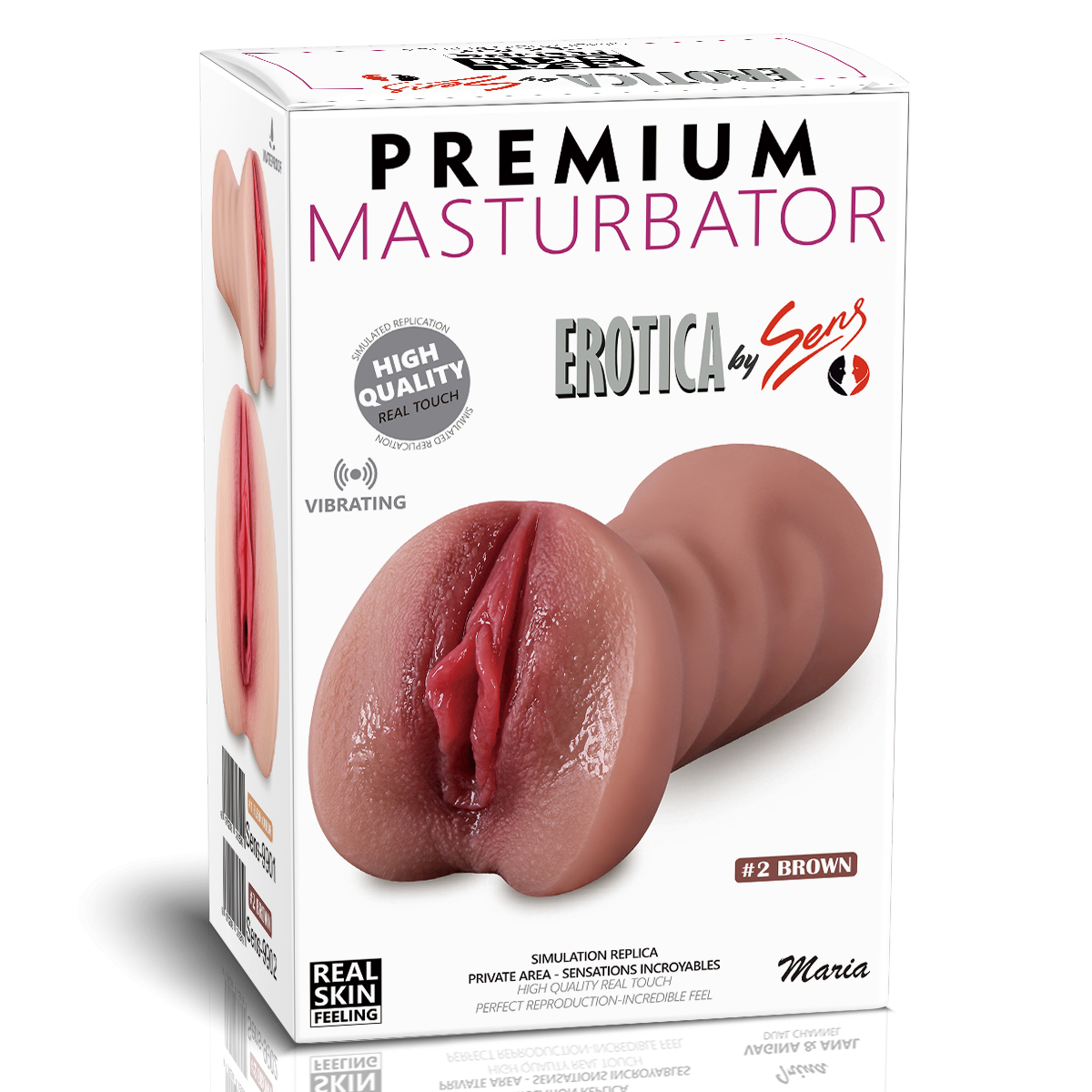 Premium Masturbator Maria - Realistik Dokulu Melez Titreşimli Suni Vajina