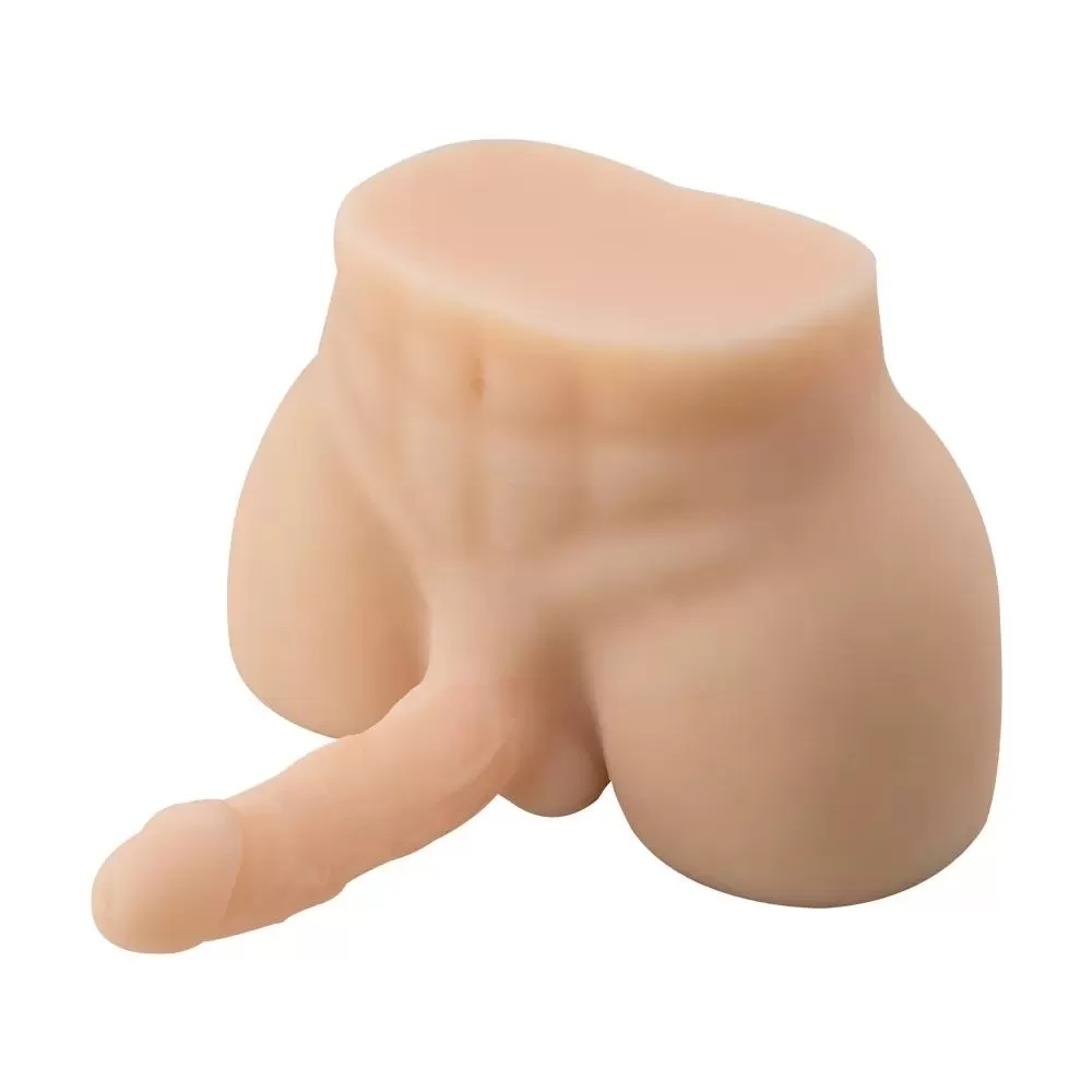 Premium Torso Masturbator Rock - Anal Girişli 17 CM Yapay Penisli Erkek Realistik Yarım Vücut Manken