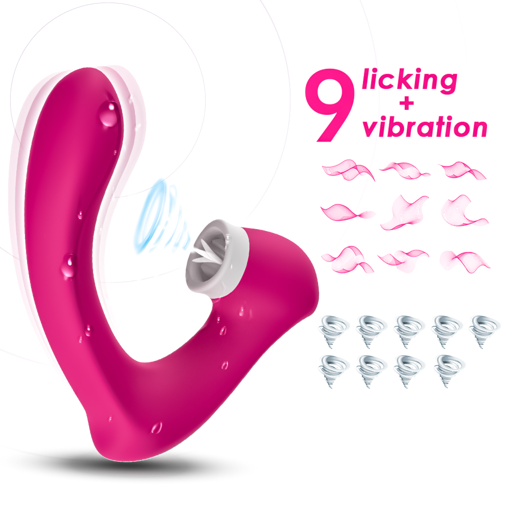 PRIME TOYS Tong Şarjlı Güçlü Titreşimli G Nokta ve Klitoris Uyarıcı Dil Hareketli 2 in 1 Vibratör