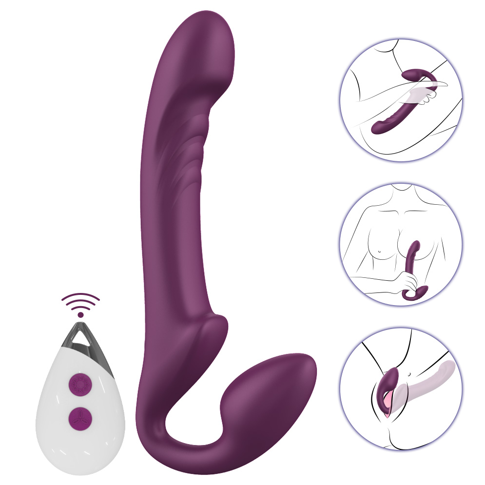 PRIME TOYS Alice Şarjlı Uzaktan Kumandalı Rotasyon Hareketli Çift Taraflı Strapless Strapon Vibratör