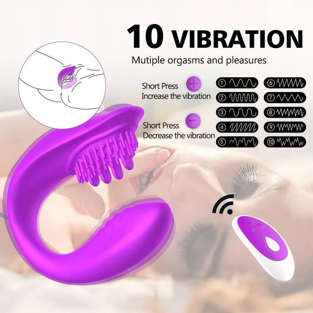 ROSY Kablosuz Kumandalı Şarjlı Klitoris ve G-Spot Uyarıcı Bükülebilir 2 in 1 Vibratör - Pembe