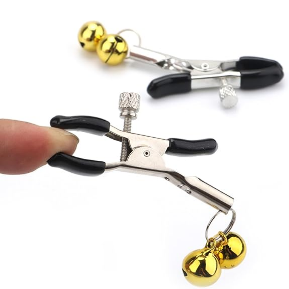 Sarı Zilli Göğüs Uyarıcı Meme Ucu Klipsi Nipple Clamps With Yellow Bell