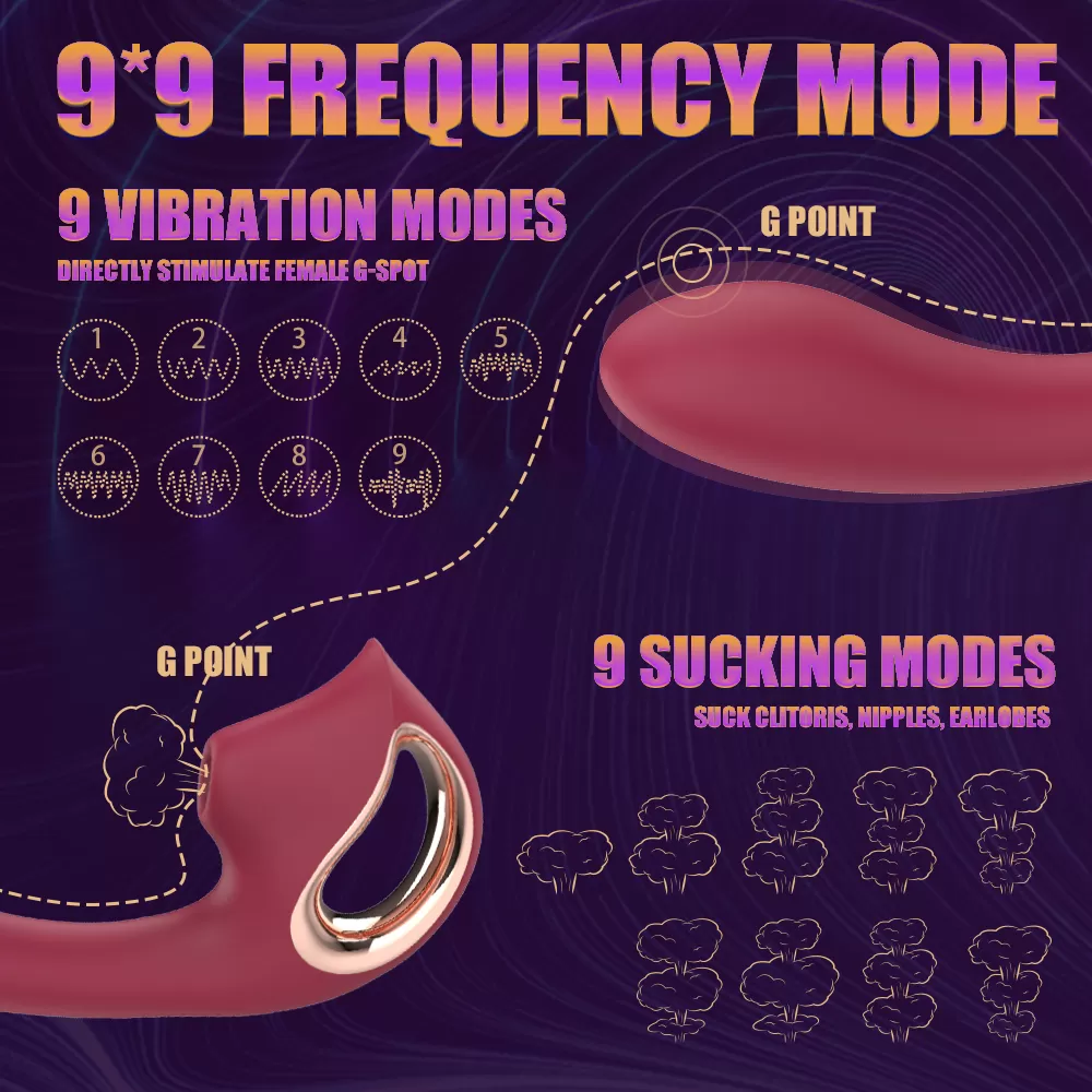 SELENE Air-Pulse Emiş Güçlü Klitoris ve Kıkırdaklı G Nokta Uyarıcı Vibratör