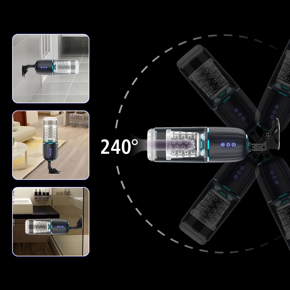 TYPHOON İleri Geri ve 360° Dönme Rotasyon Hareketli Vantuzlu Tam Otomatik Mastürbatör