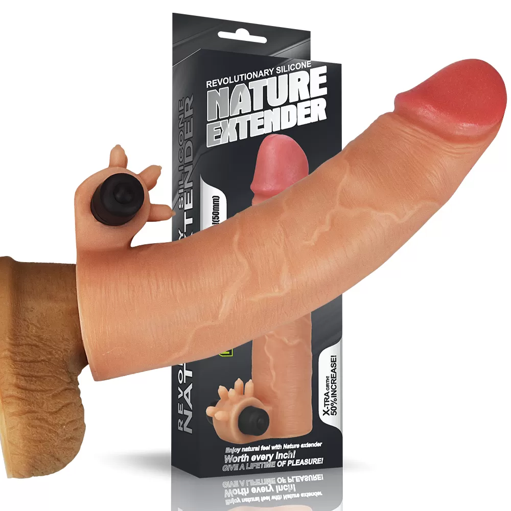 Ultra Gerçekci Klitoris Uyarıcılı Penis Kılıfı - Revolutionary Silicone Nature Extender